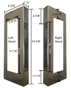 BS-301 & BS-93 U Shape Door Wrap - Stainless Steel Material - U Door Cover 