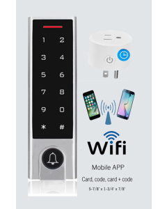 BS-H3 Narrow Stile, Touchscreen, Wifi Mobile APP, Card, Code ,Card Code 4in1 IP66 Waterproof Access Control + BS-10 APP Smart Timer
