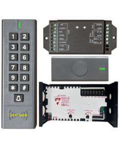 BS-SK7 Wireless Keypad & Card Reader Access Control System, IP66 + Wireless Exit Button + 12V DC Power Adapter 