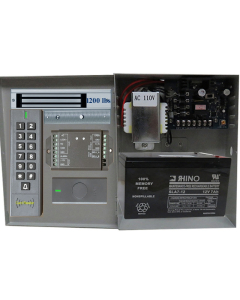 BS-SK7 Wireless Keypad & Card Reader Access Control System, IP66 + Wireless Exit Button + 12V DC Power Adapter Case + UL listed EL1200 Maglock 1200 lbs 