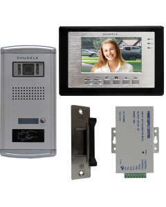 BS-Z-3700B Video Door Phone+28T1 One Door Outside Camera+Power Supply+Electric Strike