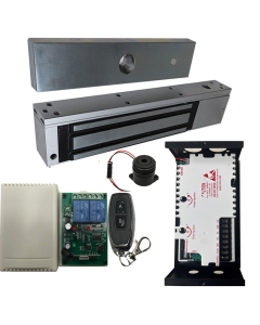 UL listed EL-1200 MAGNETIC LOCK 1200 LBs + 12V ADAPTER CONTROLLER NO/NC + REMOTE CONTROL KIT