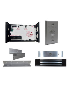 UL listed NW-250 Waterproof Maglock 600 LBS Holding+12V ADAPTER CONTROLLER NO/NC+Exit Button+Bracket KIT