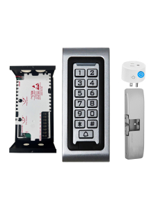 SA-600 Standalone Access control + Power Adapter Controller-NO/NC + HES-9600 Electric Strike of Push Bar + BS-10 WiFi APP Smart Plug with Timer Function
