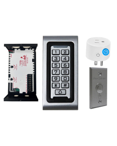 SA-600 Standalone Waterproof Access  Control System + NU-06 Power Adapter Controller + Exit Button Kit + BS-10 APP Smart Timer Plug