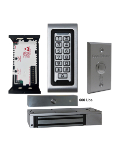 SA-600 Standalone Waterproof Access control + Power Adapter Controller-NO/NC + Exit Button + UL listed 600 lbs Maglock 