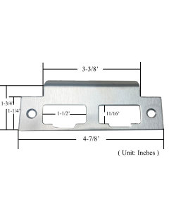 Stainless Steel Standard Strike Plate of Mortise