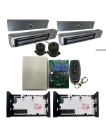EB-19-2D Two Doors Remote Control + 2 x UL listed EL-600 MAGLOCK 600 LBS + 12V ADAPTER CONTROLLER NO/NC/COM KIT + Extra Remote Control