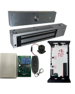 UL listed EL-1200 MAGNETIC LOCK 1200 LBs + 12V ADAPTER CONTROLLER NO/NC + REMOTE CONTROL KIT