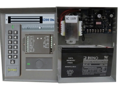 BS-SK7 Wireless Keypad & Card Reader Access Control System, IP66 + Wireless Exit Button + 12V DC Power Adapter Case + UL listed EL1200 Maglock 1200 lbs 