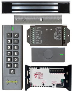 BS-SK7 Wireless Keypad & Card Reader Access Control System, IP66 + Wireless Exit Button + 12V DC Power Adapter + UL listed NW-250 Waterproof Maglock 600 lbs