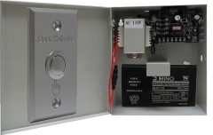 BS-Z-PS12 Power Adapter Case Controller with NO/NC + Exit Button + Back Up 12V Battery 