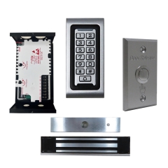 SA-600 Standalone Access control + Power Adapter Controller-NO/NC + Exit Button + UL listed NW-250 Waterproof 600 lbs Maglock 