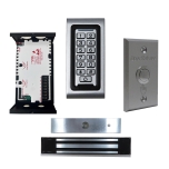 SA-600 Standalone Access control + Power Adapter Controller-NO/NC + Exit Button + UL listed NW-250 Waterproof 600 lbs Maglock 