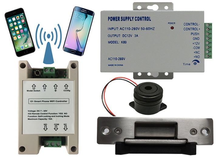G1 WIFI MODULE APP SMART PHONE CONTROLLED + SA-600 STANDALONE ACCESS CONTROL + POWER ADAPTER + ELECTRIC STRIKE G1 WIFI MODULE APP SMART PHONE CONTROLLED + SA-600 STANDALONE ACCESS CONTROL + POWER ADAPTER + ELECTRIC STRIKE