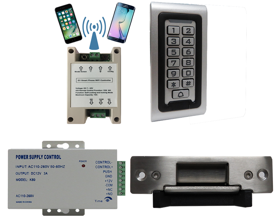 G1 WIFI MODULE APP SMART PHONE CONTROLLED + SA-600 STANDALONE ACCESS CONTROL + POWER ADAPTER + ELECTRIC STRIKE G1 WIFI MODULE APP SMART PHONE CONTROLLED + SA-600 STANDALONE ACCESS CONTROL + POWER ADAPTER + ELECTRIC STRIKE