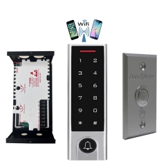BS-H3 Narrow Stile, Touchscreen, Wifi Mobile APP, Card, Code, Card Code 4in1 IP66 Waterproof Access Control + Power Adapter + Exit Button 