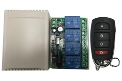 EB-19-4D Four Doors Remote Control with Contact Input NO/NC/COM Receiver Board + Extra Remote Control
