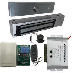 EL-600 Maglock  600 LBs + 12V Adapter Controller NO/NC + Remote Control Kit 