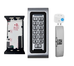 SA-600 Standalone Access control + Power Adapter Controller-NO/NC + HES-9600 Electric Strike of Push Bar + BS-10 WiFi APP Smart Plug with Timer Function