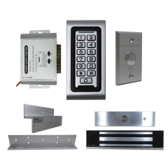 SA-600 STANDALONE ACCESS CONTROL + POWER ADAPTER CONTROLLER-NO/NC + EXIT BUTTON + NW-250 600 LBS MAGLOCK + LB-ZB Bracket