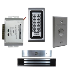 SA-600 Standalone Access control + Power Adapter Controller-NO/NC + Exit Button + NW-250 Waterproof 600 lbs Maglock 