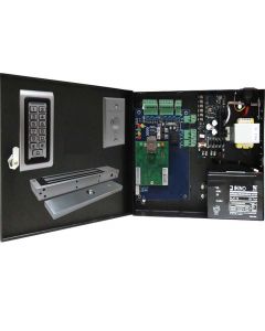BS-001M SINGLE DOOR TCP/IP ACCESS CONTROL+POWER SUPPLY+12V BATTERY+ READER+EXIT BUTTON+1 X 600 LBS MAGLOCK