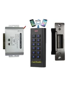 BS-35 Wifi Mobile APP, Card, Code, Card+Code 4in1 Waterproof Access Control + NU-06 Power Adapter + NJ-320 ANSI Heavy Duty Electric Strike 