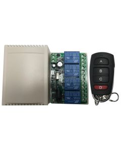 EB-19-4D Four Doors Remote Control with Contact Input NO/NC/COM Receiver Board + Extra Remote Control