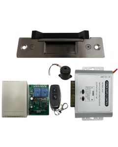 NJ-320B ANSI Electric Strike + 12V Adapter Controller + Remote Control Kit
