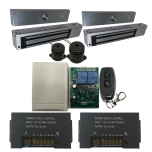 EB-19-2D Two Doors Remote Control + EL-600 MAGLOCK 600 LBS + 12V ADAPTER CONTROLLER NO/NC/COM  KIT + Extra Remote Control 