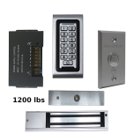 SA-600 Standalone Access control + Power Adapter Controller-NO/NC + Exit Button + 1200 lbs Maglock 