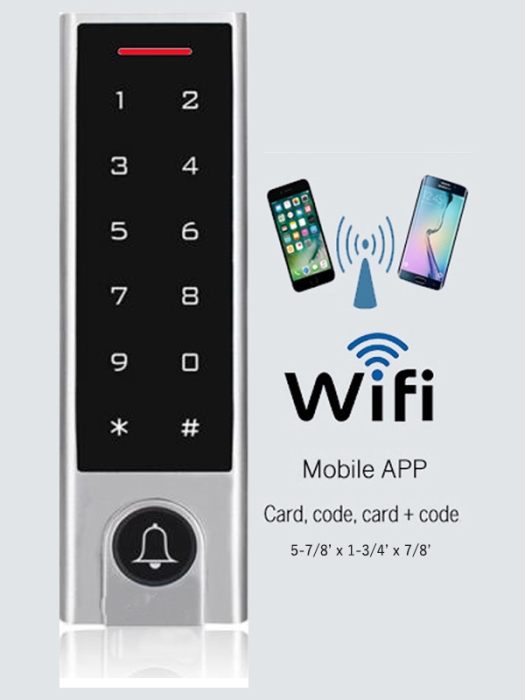 BS H3 WIFI MOBILE APP CARD CODE CARDCODE 4IN1 WATERPROOF ACCESS CONTROL POWER ADAPTER CASE WITH BATTERY BACK UP EXIT BUTTON EL 1200 MAGLOCK 1200 LBS LockChoice